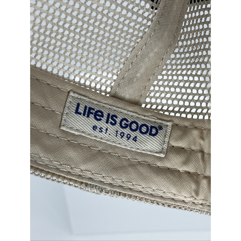 NWT Life is Good Trucker Hat Adjustable Blue Marlin Snapback Mesh Coastal Dad - Picture 8 of 12